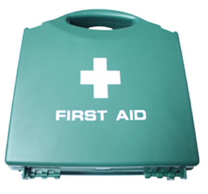 Caja de plástico de primeros auxilios